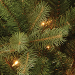 9 ft. Pre-lit Feel Real® Downswept Douglas Fir Pencil Artificial Christmas Tree, Clear Lights