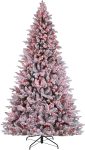 Alexa Enabled 7.5′ Flocked Prelit Artificial Christmas Tree