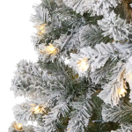 8ft. Pre-Lit Flocked West Virginia Fir Artificial Christmas Tree Clear LED Lights