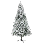 8ft. Unlit Flocked Rock Springs Spruce Artificial Christmas Tree