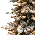 7.5ft. Pre-Lit Flocked Royal Majestic Spruce Artificial Christmas Tree, Clear Lights