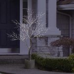 7′ Potted Flocked LED Tree